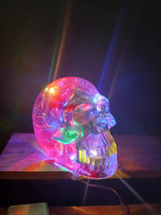 Light up Skull with blood & dagger