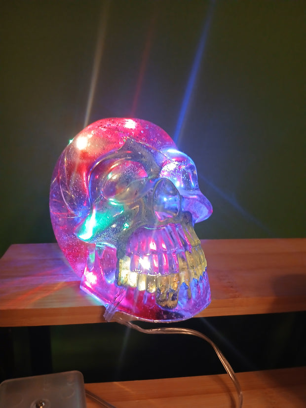 Light up Skull with blood & dagger