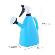 2 In 1 Plastic Watering Can Indoor Garden Plants Pressure Spray Water Kettle Adjustable Sprayer 1L