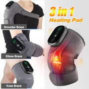 Electric Heating Knee Massager Joint Physiotherapy Elbow Knee Pad Shoulder Pad Vibration Massage Pain Relief